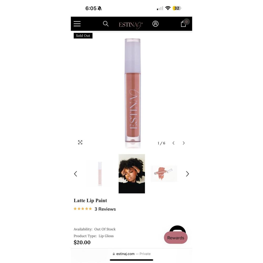 New Latte lip paint nude Lip gloss
